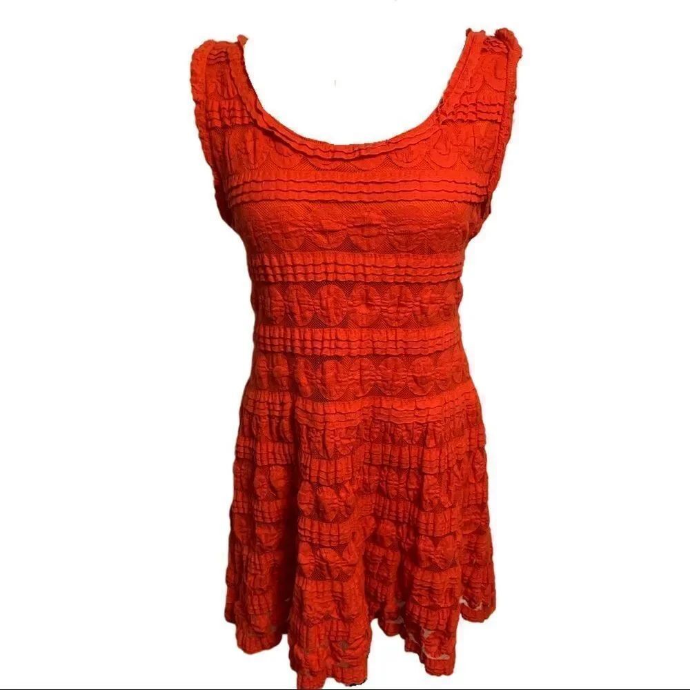 New! Max Studio Specialty Products Red Lace Sleeveless Dress Sz XL